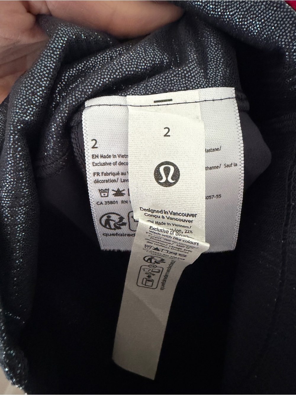 NWT lululemon Align Ribbed High-Rise Pant 28” Shine Black Size 2 - Picture 6 of 6